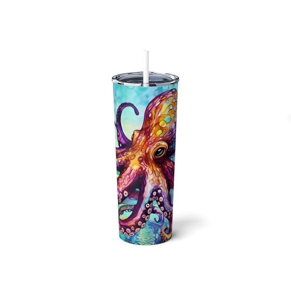 Watercolor Octopus 20oz Tumbler - Picture 5 of 6